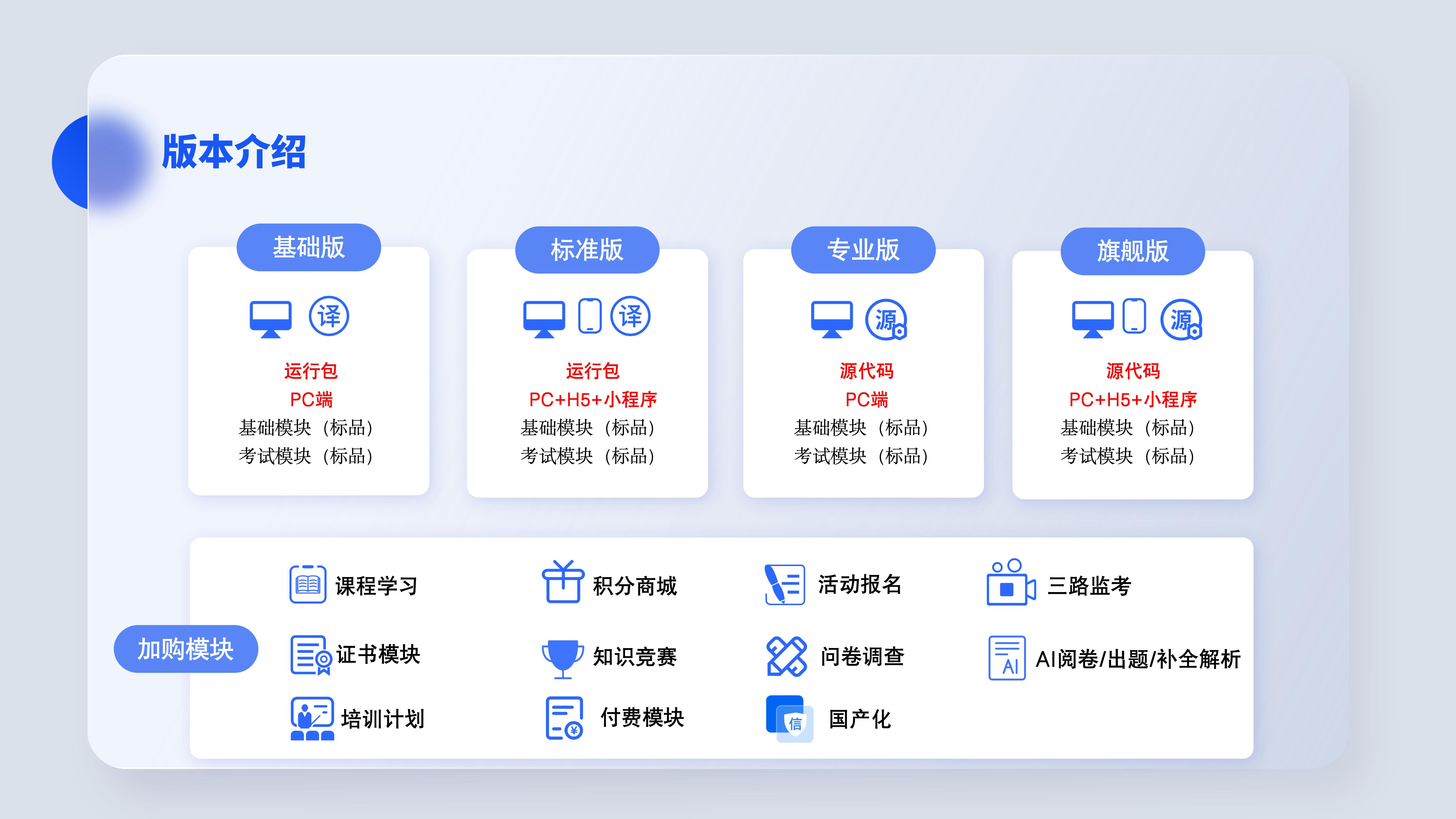 云帆培训考试系统版本介绍